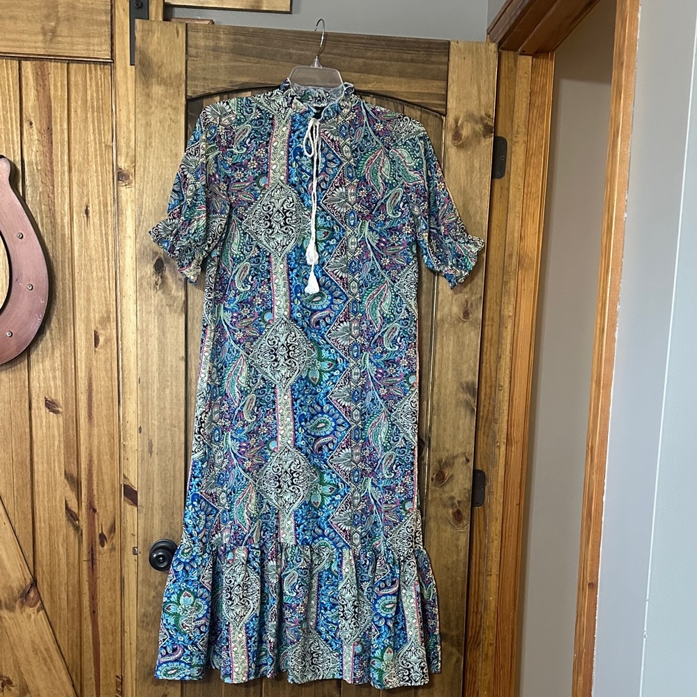 SHEIN Multicolor Paisley Maxi Dress